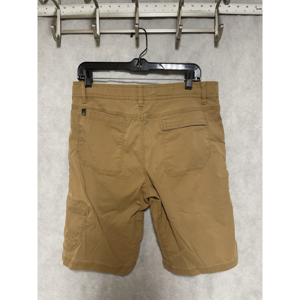 Prana Shorts Men's 32 Beige Belted 11" Nylon Outdoor Active Performance Hybrid - Picture 8 of 11